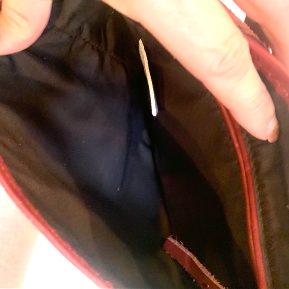 Lucky Brand Red Boho Leather Shoulder Bag - Picture 6 of 8